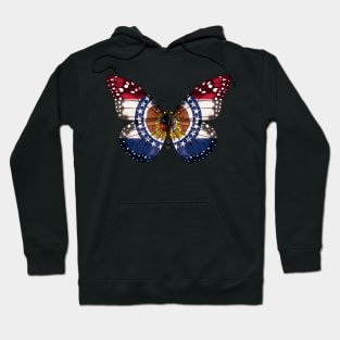 Missouri Flag Butterfly - Gift for Missourian From Missouri MO Hoodie